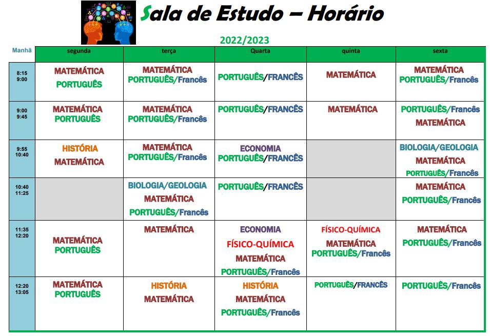 Horario SE 22 23 Manha